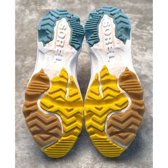 Sorel Kinetic Breakthru Venture Mid Waterproof White Moonstone Sneaker Womens 10 - Picture 6 of 16